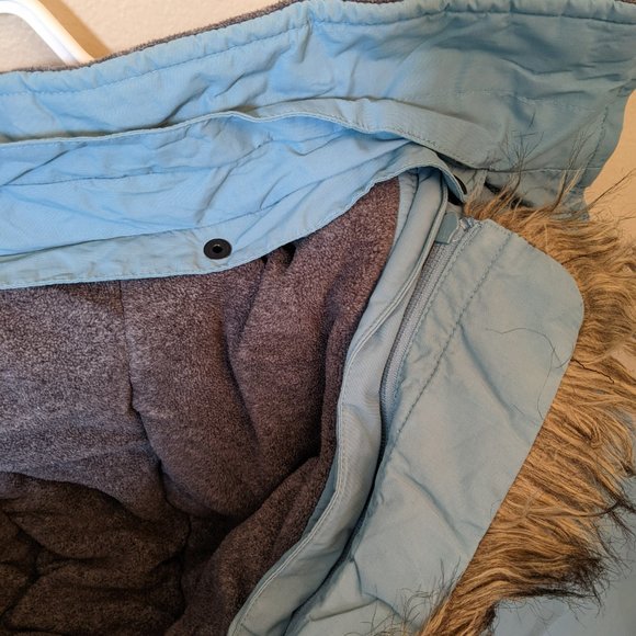 Blue Mid Length Parka - Lands End - Picture 8 of 9